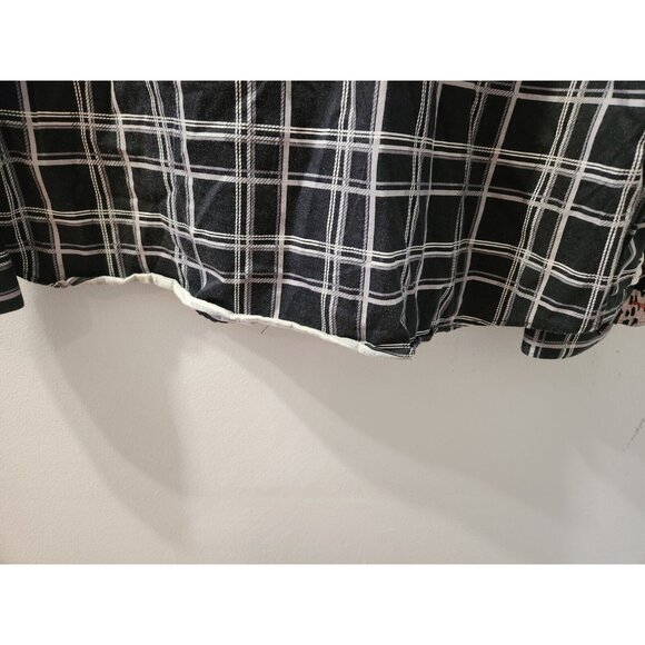 Au Noir Men Long Sleeves Shirt Black And White Size 6 - Picture 7 of 11